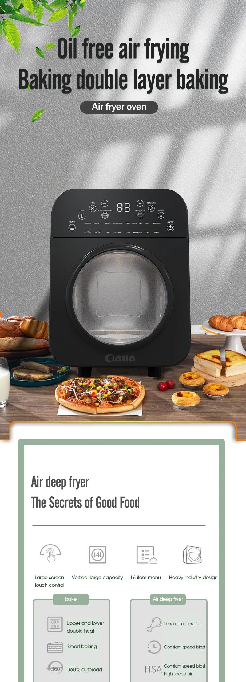 Qana Wholesale Microwave Oven with Grill and Air Fryer
