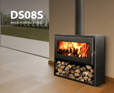 2022 Eco nuovo design per interni autoportante stufa a legna nera caminetto riscaldatore domestico con protezione dal surriscaldamento
